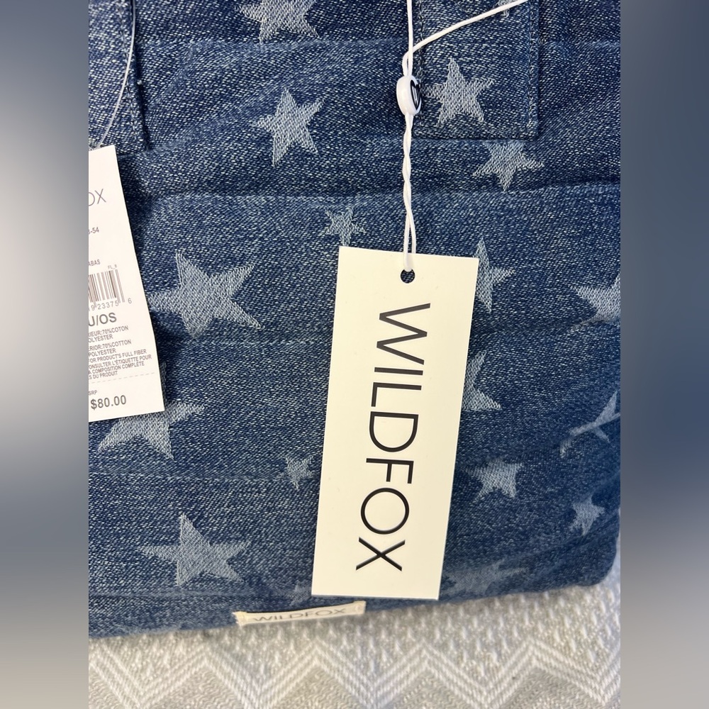 Wildfox Blue Star-Patterned Women's Tote NWT - Picture 3 of 7